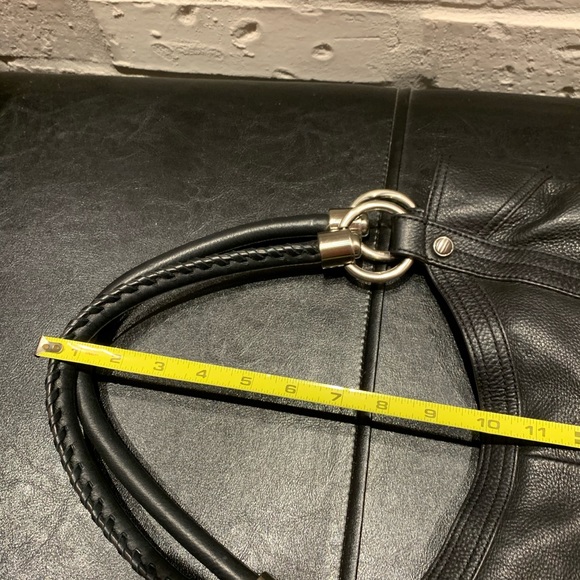 B. Makowsky Black Leather Hobo/Shoulder Bag - Picture 14 of 15